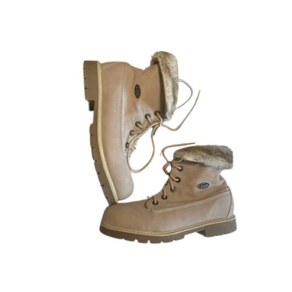 Lugz Hiking Boots Womens Size 6.5 Faux Fur Lined Pink